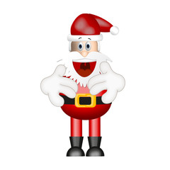 Funny Santa Claus xmas christmas illustration cartoon