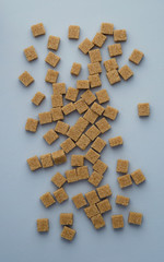 Brown cane sugar cubes