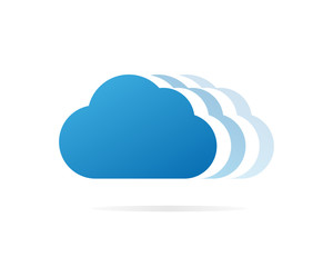 Cloud vector logo or symbol icon