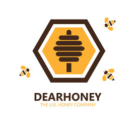 Vector honey logo or symbol icon
