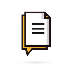 Document vector logo