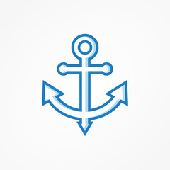 Anchor symbol or logo. Vector illustration