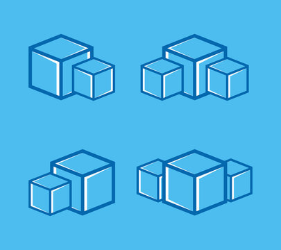 Vector Ice Cube Logo Or Symbol Icon