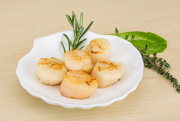 Grilled scallops