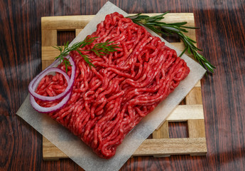 Raw beef minced meat