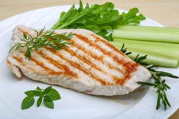 Grilled turkey steak