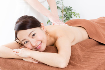 Obraz premium attractive asian woman bodycare image