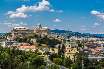 Fototapeta na wymiar Budapest Royal Palace morning view.