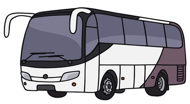 Hand drawing of a touristic bus