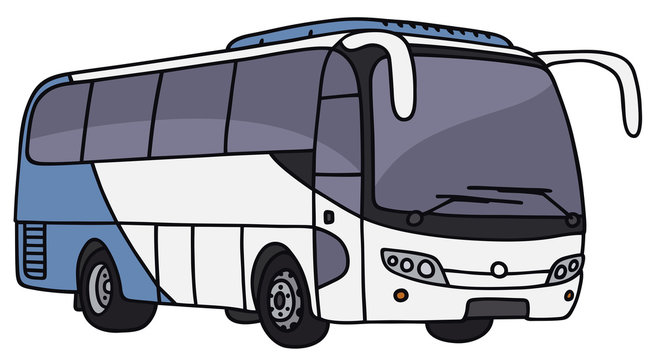 Hand drawing of a touristic bus