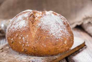 Rustic Bread on wooden background