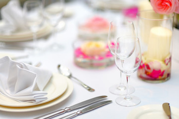 Table set for event party