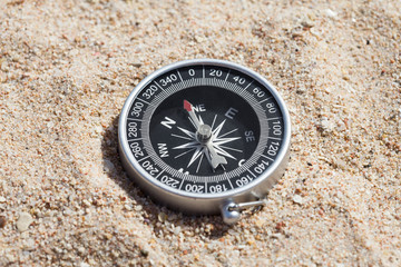 Fototapeta na wymiar High Angle View Of Compass