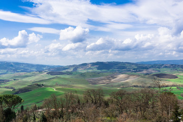 イタリア　トスカーナの田園風景