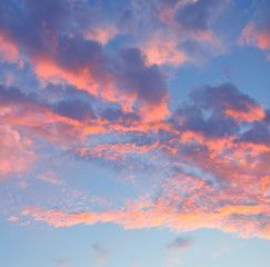 beautiful sunrise in the clouds