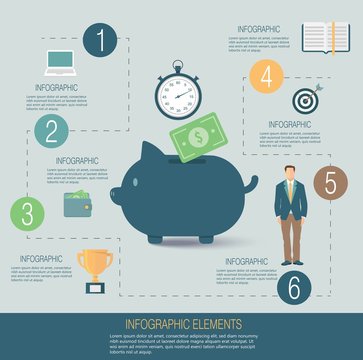 Infographic Template, Money Concept