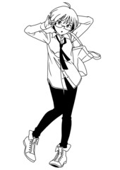 fashion college girl