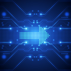 abstract future speed technology system background, vector