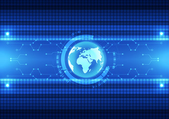 Abstract global future technology background, vector