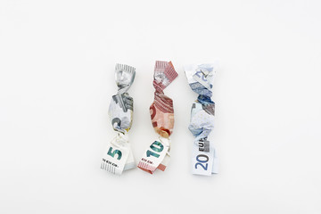 5 &euro;, 10 &euro;, 20 &euro; Money Bon Bon