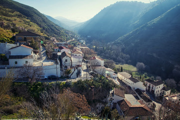 Fototapeta na wymiar Old town Granada with mountains