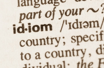 Dictionary definition of word idiom