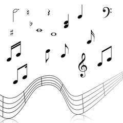 treble clef musical signs on a white background