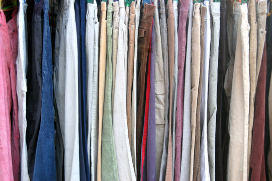 Various Hanging Pants Photo