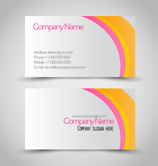 Business card set template corporate style