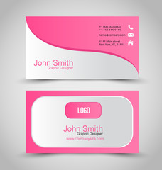 Business card set template corporate style