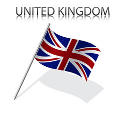 Realistic British flag, vector illustration