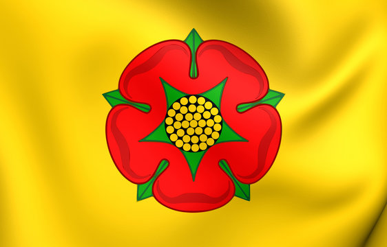 Flag Of Lancashire, England.