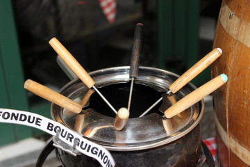 Fototapeta na wymiar fondue bourguignon