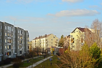 Vilnius city Pasilaiciai district at spring time