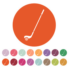 Golf icon. Game symbol. Flat