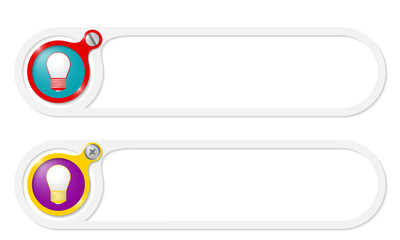 vector buttons for your text and bulb