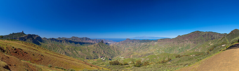 Gran Canaria, view across Caldera de Tejeda