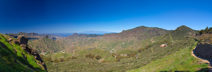 Gran Canaria, view across Caldera de Tejeda