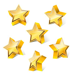 3d little golden star set with variations