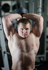 Young man at the gym