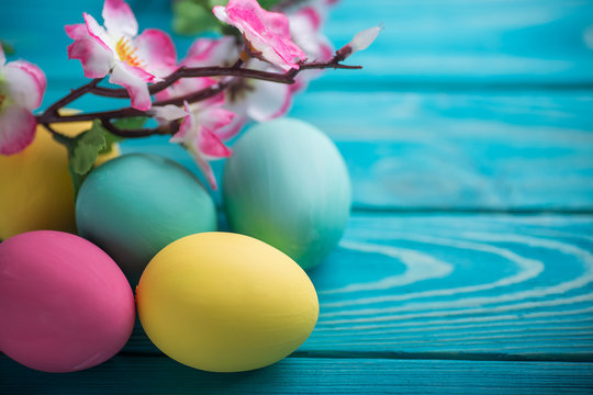 easter colored eggs Ukrainian colors