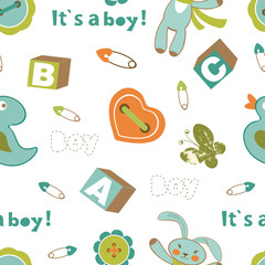 Colorful baby boy pattern