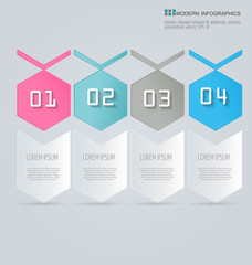 Infographics template for business, education, web design