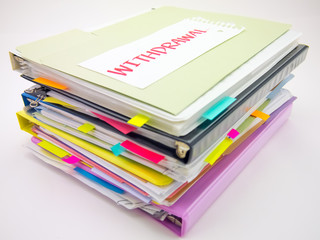 The Pile of Business Documents; Withdrawal