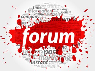 Forum business concept in word tag cloud