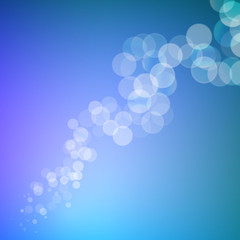 Abstract bokeh sparkles line on blurred background