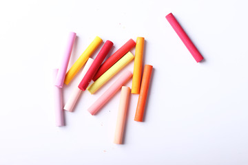 warm tone colorful chalk pastels