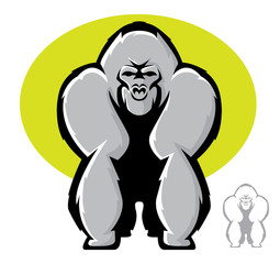 Fototapeta premium Gorilla Mascot Front View