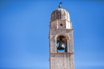 Bell tower in the old town of Dubrovnik, Croatia
