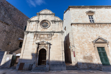Naklejka premium Church in old town Dubrovnik